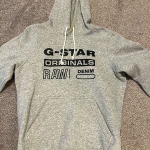 G-Star Gray Hoodie with Black Print